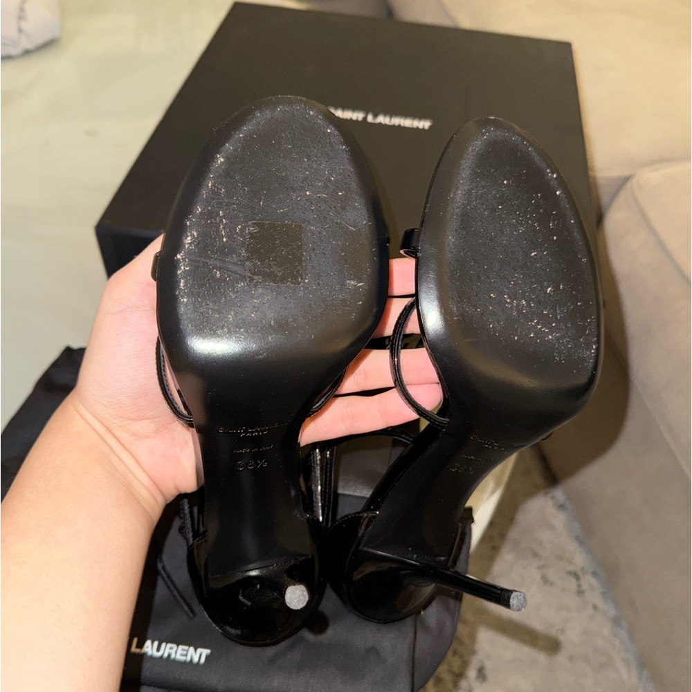 YSL (Saint Laurent) Cassandra Sandals in Patent Leather - Picture 10 of 11